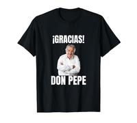 Gracias, Don Pepe Mujica - Sabiduría y Humildad Camiseta gráfica económica, Hombre, Negro, S