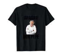 Gracias, Don Pepe Mujica - Sabiduría y Humildad Camiseta gráfica económica, Hombre, Negro, XL