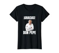 Gracias, Don Pepe Mujica - Sabiduría y Humildad Camiseta gráfica económica, Mujer, Negro, M