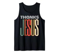 Gracias Jesús Cristiano Dios Amor Fe Hombres Mujeres Niñas Niños Camiseta sin Mangas