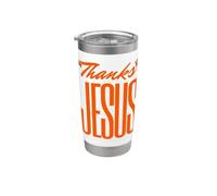Gracias Jesús Cristiano Dios Amor Fe Hombres Mujeres Niñas Niños Vaso térmico de acero inoxidable de doble pared