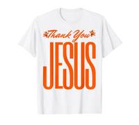 Gracias Jesús Cristianos Dios Amor Fe Hombres Mujeres Niña Niño Camiseta gráfica económica, Hombre, Blanco, S