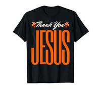 Gracias Jesús Cristianos Dios Amor Fe Hombres Mujeres Niña Niño Camiseta gráfica económica, Hombre, Negro, S