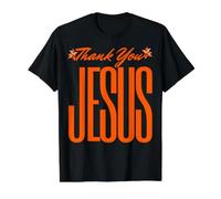 Gracias Jesús Cristianos Dios Amor Fe Hombres Mujeres Niña Niño Camiseta gráfica económica, Hombre, Negro, L