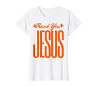 Gracias Jesús Cristianos Dios Amor Fe Hombres Mujeres Niña Niño Camiseta gráfica económica, Mujer, Blanco, XL