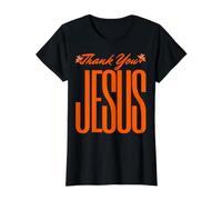 Gracias Jesús Cristianos Dios Amor Fe Hombres Mujeres Niña Niño Camiseta gráfica económica, Mujer, Negro, S