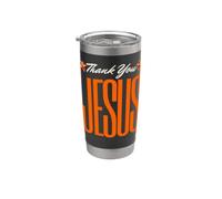 Gracias Jesús Cristianos Dios Amor Fe Hombres Mujeres Niña Niño Vaso térmico de acero inoxidable de doble pared