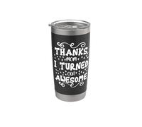 Gracias Mamá Resulté Impresionante Divertido Día de la Madre Vaso térmico de acero inoxidable de doble pared