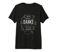 Gracias Merci Gracias Grazie Multilingüe Gratitud Camiseta Premium