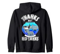 Gracias pero no tanques Delfín nariz de botella, foca, salva a las orcas Sudadera con Capucha