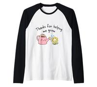 Gracias por Ayudarme A Crecer Mamá Madre Apreciación Camiseta Manga Raglan