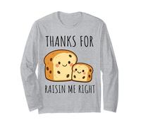 Gracias por Raisin Me Right Cute Mom Pun Design Manga Larga
