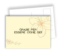 ¡Gracias por ser como eres! - Tarjeta de felicitación floral lineal con mensaje sentido, juego de 10 tarjetas postales planas (A6) - Retro para escribir