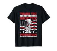 Gracias por Su Servicio Sacrificio Y Patriotismo Libertad Camiseta