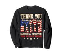 Gracias por Su Servicio Sacrificio Y Patriotismo Libertad Sudadera