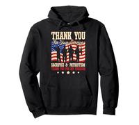 Gracias por Su Servicio Sacrificio Y Patriotismo Libertad Sudadera con Capucha