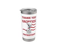 Gracias Por Su Servicio Sacrificio Y Patriotismo Libertad Vaso térmico de acero inoxidable de doble pared