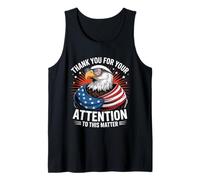 Gracias por tu atención a Este Asunto Bandera Estadounidense Camiseta sin Mangas