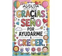 Gracias Seño: AGENDA SEMANA VISTA 12 meses , Regalo personalizado profe maestra de infantil guardería primaria fin de curso