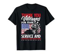 Gracias Veteranos por Su Servicio Y Sacrificio Y Patrio Camiseta