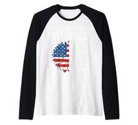 Gracias Veteranos por Su Servicio Y Sacrificio Y Patrio Camiseta Manga Raglan