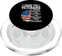 Gracias Veteranos por Su Servicio Y Sacrificio Y Patrio PopSockets PopGrip para MagSafe