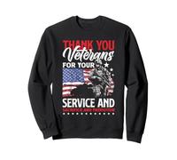 Gracias Veteranos por Su Servicio Y Sacrificio Y Patrio Sudadera