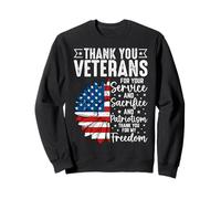 Gracias Veteranos por Su Servicio Y Sacrificio Y Patrio Sudadera