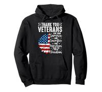 Gracias Veteranos por Su Servicio Y Sacrificio Y Patrio Sudadera con Capucha