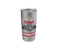 Gracias Veteranos Por Su Servicio Y Sacrificio Y Patrio Vaso térmico de acero inoxidable de doble pared