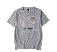 Gracie Abrams The Secret of Us Star and Moon - Camiseta de verano para mujer y hombre, gris, S