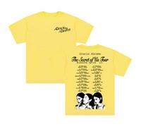 Gracie Abrams The Secret of Us Tour Europe 2025 - Camiseta de manga corta de algodón para hombre y mujer, amarillo, XXS