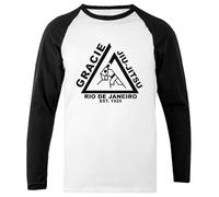 Gracie Jiu Jitsu Camiseta De Béisbol Unisex De Manga Larga