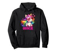 Gracie Nombre Personalizado Colorido Unicornio Mujer Ni Sudadera con Capucha