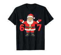 Gracioso 67 Meme de Navidad 6 7 Santa Xmas Viral Six Seven Broma Camiseta