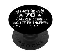 Gracioso 70 Años Cumpleaños Frase Humor PopSockets PopGrip Adhesivo