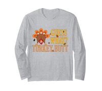 Gracioso Acción de Gracias Adivina Qué Culo De Pavo Humor Manga Larga