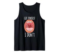 Gracioso Amigdalectomía Humor Post Cirugía ENT Recuperación Amígdalas Camiseta sin Mangas