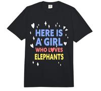 Gracioso Aquí Hay Una Chica Que Ama Los Elefantes Comfort Colors Adult Heavyweight T-Shirt