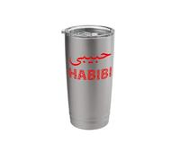 Gracioso Árabe Lengua Libanesa Amor Palabra Habibi Vaso térmico de acero inoxidable de doble pared