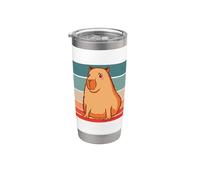 Gracioso capibara gordo espíritu amante de los animales Vaso térmico de acero inoxidable de doble pared