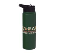 Gracioso Cuantas más personas conozco, más amo a mi dueño de perro Stainless Steel Insulated Water Bottle