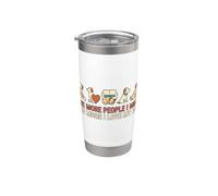 Gracioso Cuantas más personas conozco, más amo a mi dueño de perro Vaso térmico de acero inoxidable de doble pared