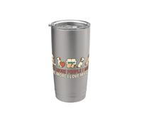 Gracioso Cuantas más personas conozco, más amo a mi dueño de perro Vaso térmico de acero inoxidable de doble pared