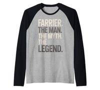 Gracioso Dicho Farrier El Hombre El Mito La Leyenda Mujeres Hombres Camiseta Manga Raglan