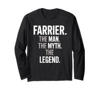 Gracioso Dicho Farrier El Hombre El Mito La Leyenda Mujeres Hombres Manga Larga