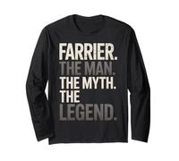 Gracioso Dicho Farrier El Hombre El Mito La Leyenda Mujeres Hombres Manga Larga