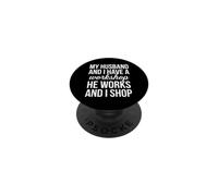 Gracioso Diciendo mi Marido y Tener talleres de Trabajo y Tienda PopSockets PopGrip Adhesivo