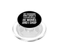 Gracioso Diciendo mi Marido y Tener talleres de Trabajo y Tienda PopSockets PopGrip para MagSafe