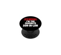 Gracioso Diciendo Que es Oficial Soy la Ley de Hijo Favorito PopSockets PopGrip Adhesivo